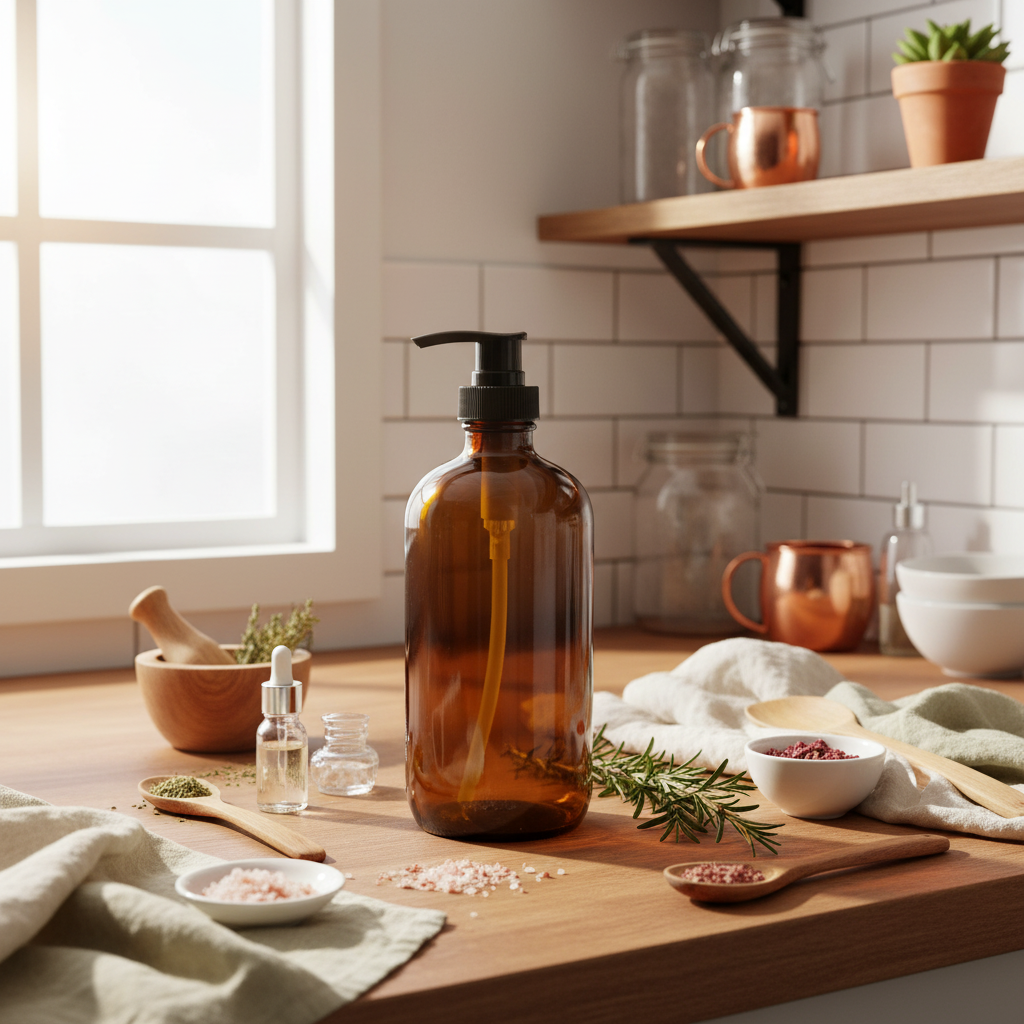 Amber Glass Bottle 500mL (Spray or Pump)