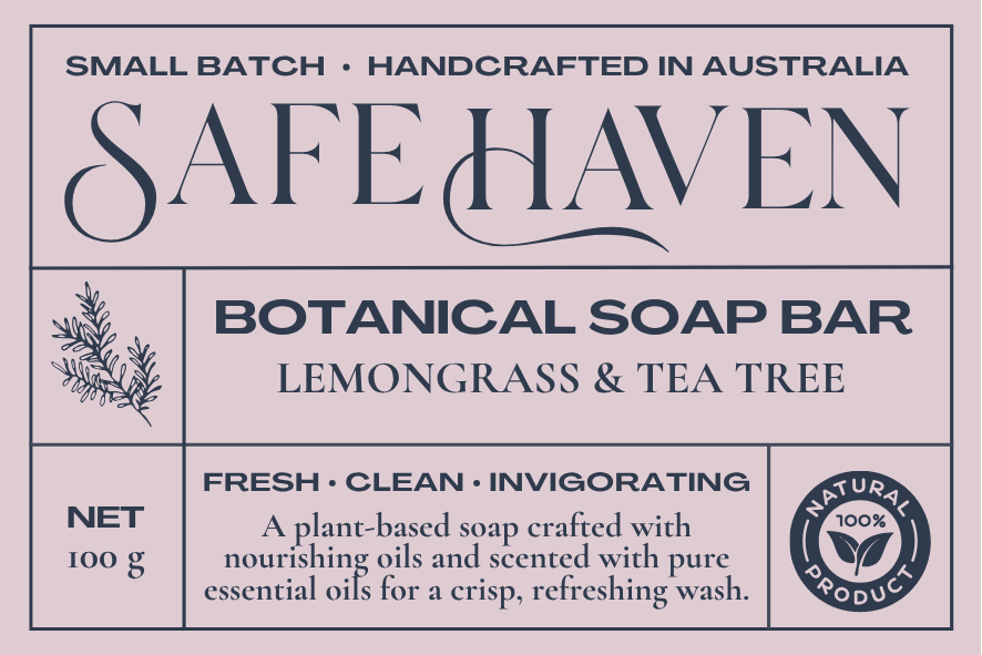 SafeHaven Lemongrass & Tea Tree Soap Bar