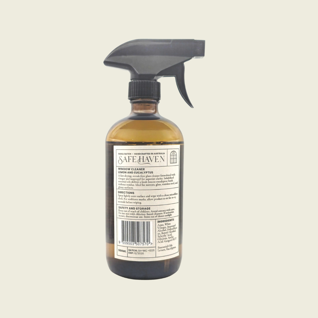 SafeHaven Window Cleaner – Lemon & Eucalyptus